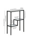 3-Tier Modern Side Table with Glass Shelves and Metal Frame - Pre Assembled - 2