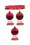 6 cm – Matte Glitter Embossed Red Christmas Ball Ornament Set of 12 Decorative Tree and Party Ornaments - 4