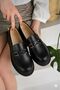 Daily Women's Loafer Classic Thick Soled Straw Buckle Oval Toe Shoe