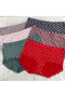 Polka Dot Patterned Lace High Waist Women's Panties - 4