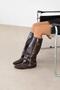 Lotus Women's Zipper Detail Leather Boots Brown - 2