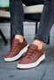 Ch040 C-Rey Men's Casual Lace-Up Leather Sports Sneaker Shoes Cbt - Tan - 3