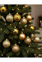 5 cm – Gold Glitter Embossed Christmas Ball Ornament 20 Piece Decorative Tree and Party Ornament Set
