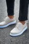 Yg003 Pelle Classica Men's Casual Lace-Up Leather Classic Shoes Cbt - Beige