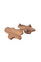 Rustic Wooden Presentation Plate Set |   Organic Form & Oval Models |   Natural Wood 8 Pieces - 4