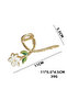 White Flower Model Metal Latch Buckle Large Size - 3