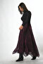 Women's Lined Patterned Chiffon Skirt with Elastic Waist - 6
