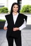 Women's Knitwear Square Piece Black Shoulder Shawl - Office Shawl & Daily Scarf - 3
