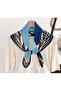 Horse Figured, Blue, Sun Protection, Windproof, Double Sided Printed, Scarf, Shawl 70X70 - 3