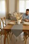 Luxury Tasseled Runner 35X150 cm Stylish Decorative Tablecloth, Tableware & Living Room Table Organizer - 4