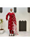 Red Roman Silk Kameez Salwar Set - HRT3812 | Red - 4