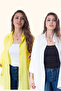Women's Oversized Cotton Linen Yellow - White Shirt