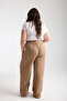 Plus Size Women's Wrinkle Pants with Elastic Waist - 3