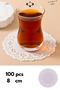 Lace Patterned Tea Cup Paper Coaster 100Pcs Hygienic Serving Cover Table Cover Tea Plate Cover