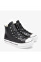 Chuck Taylor All Star Eva Lift Platform Kids Black Leather Sneaker - 2