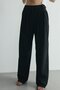 Black Lina Pleated Striped Trousers - 8