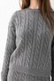 Hair Braid Patterned Sweater and Pants Set - Knitwear Set - 2