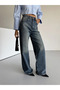 Washed Detailed Retro Baggy Jean Light Green Tint - 5