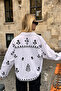 Women's White Floral Embroidered Buttoned Denim Stylish Jacket L26-Bchesq-251127 - 7