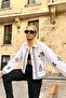 Women's White Floral Embroidered Buttoned Denim Stylish Jacket L26-Bchesq-251127 - 4