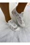 Women's Off-White Lace Bridal Shoes Flat Sole - 3