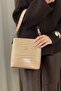 Women's Beige Handbag - Adjustable Long Strap, Casual Model - Fibag - 2