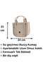 Women's Beige Waterproof Buzzy Fabric Shoulder & Hand Bag – Zippered, External Pocket, Long Strap 21X24X13 cm - 7