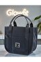 Women's Navy Blue Waterproof Buzzy Fabric Shoulder Bag – Zippered, External Pocket, Long Strap (21X24X13 cm) - 4
