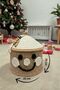 Kids Clown Snowman Figured Charm Rope Basket 25×25cm – Toy Storage & Children's Room Organizer