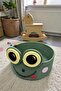 Kids Frog Figure Rope Basket 30×20 cm – Toy Storage & Children's Room Organizer - 3