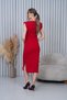 Women's Boat Neck Slit Midi Dress - 9