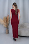 Women's Boat Neck Slit Dress - 9