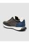 Renasen 100% Genuine Leather Black-Grey Suede Mixed Men's Sports Shoes - 5