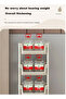 Four-tier plastic rolling storage cart with handle, multifunctional mobile organizing rack - 7