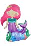 Mermaid Balloon XXL Birthday Decoration, 3D Mermaid Foil Balloon, Underwater World Decoration - 3
