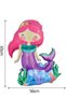 Mermaid Balloon XXL Birthday Decoration, 3D Mermaid Foil Balloon, Underwater World Decoration - 4