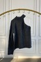 One-Shoulder Pearl Detailed Knitwear Sweater - 2