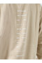 Men Beige Relaxed Fit Slogan Hoodie - 5