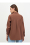 Brown Embroidered Longline Shirt - 5