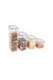 4 Pieces Airtight Cereal Storage Containers With Pouring Spout – Bpa-Free, 4-Sided Locking Lids (2.8L + 2L + 1.4L + 0.8L) Clear