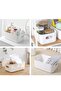 Sort 5 Pieces Cosmetic Organizer White Color Plastic Multi-Purpose Bathroom Kitchen Organizer - 8