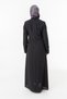 Black One Side Jacquard High Neck Hidden Zipper Hijab Ferace Zrny 5505-25 - 5