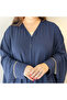 Luxury Blue Stone-Detailed Butterfly Abaya for Women - 5