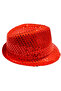 Sequined Luxury Red Fedora New Year's Party Hat 58 cm Head Circumference Celebration Accessory - 7