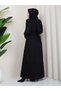 Double-Breasted Collared and Caped Button-Detail Dress with a Dress with a Collar and Capes - 9