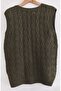 Women's New Geometric Pattern Pocketed Buttoned Knitwear Mother Vest - 4