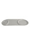 Rectangular porcelain serving dish divided into two sections – white - 2