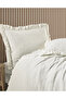 Ilda Jacquard Bedspread Set, Ruffled Edge Detail, 100% Cotton Jacquard Woven (240X260 cm) - 2