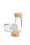 Bamboo Lid Glass Bottle Spice Rack - 2