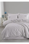 Nilda Embroidered Duvet Cover Set, 100% Cotton, 6-Piece Double Set (200X220 Duvet Cover, 240X260 Bed Sheet)